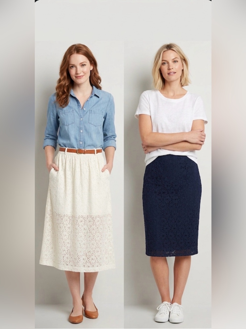 Old Navy bundle- 2-Lace Skirt in Navy and white NWT size small both for $25